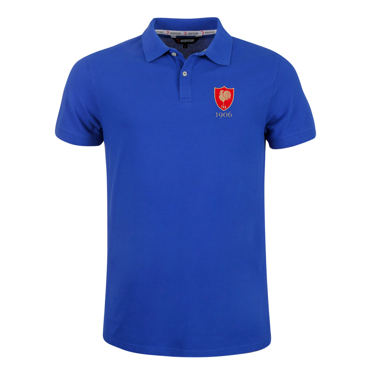 France Mens 1906 Origins Polo Shirt Royal Blue - Front France Mens 1906 Origins Polo Shirt Royal Blue - Front