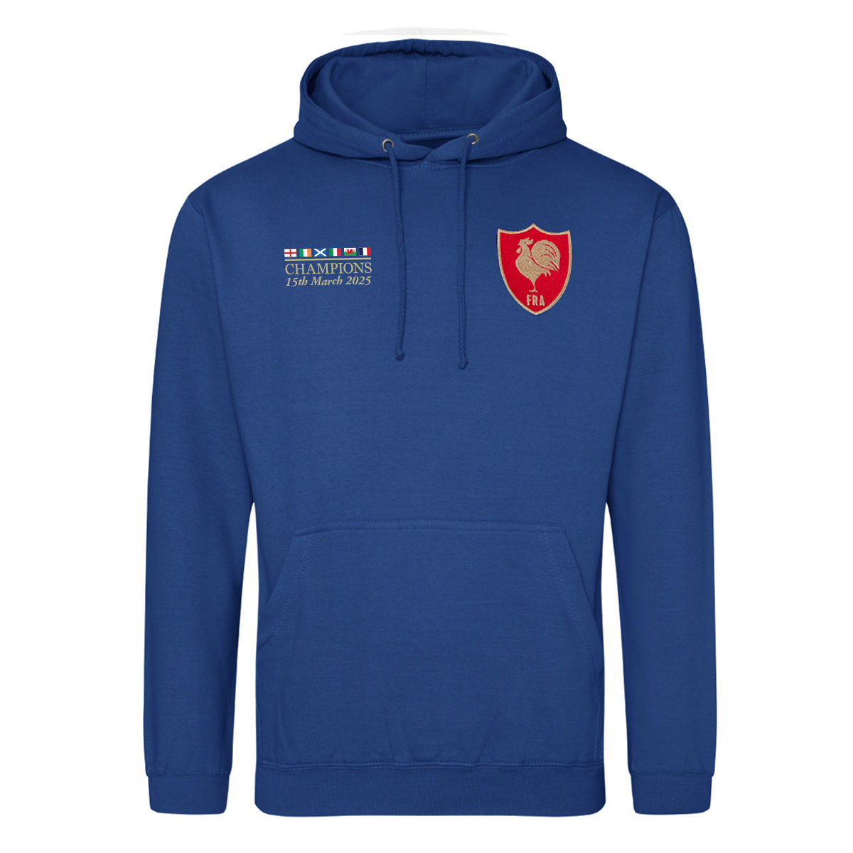 France Mens Champions 2025 Classic Hoodie Royal - Front France Mens Champions 2025 Classic Hoodie Royal - Front