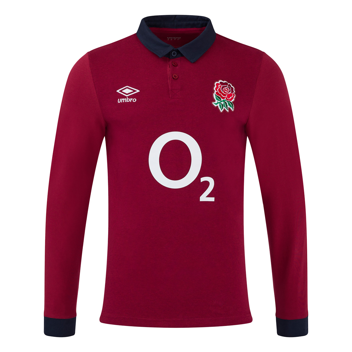 England Mens Away Classic Rugby Shirt - Long Sleeve 2025 - Front England Mens Away Classic Rugby Shirt - Long Sleeve 2025 - Front