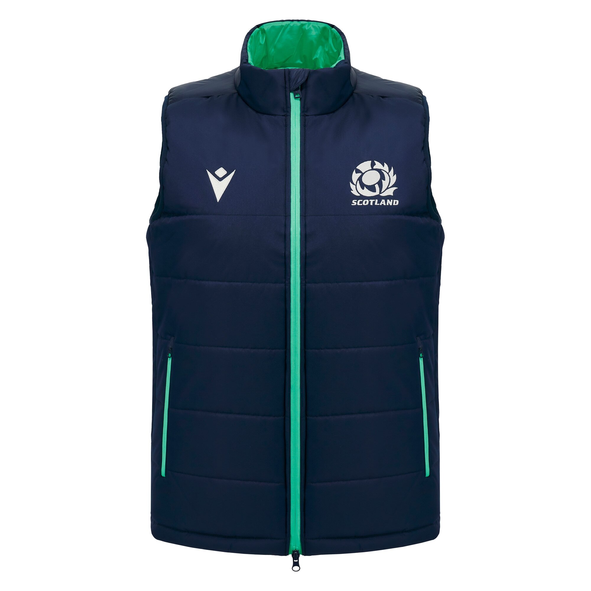 Scotland Mens Padded Gilet - 2025 - Front Scotland Mens Padded Gilet - 2025 - Front