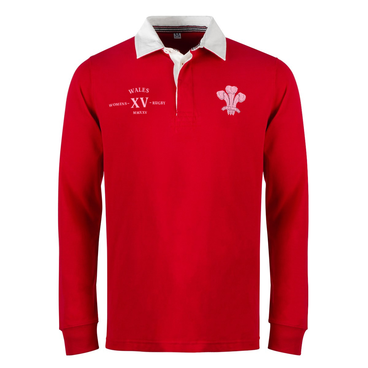Womens World Cup Wales Adults Classic Heavyweight Rugby Shirt Red - Front Womens World Cup Wales Adults Classic Heavyweight Rugby Shirt Red - Front
