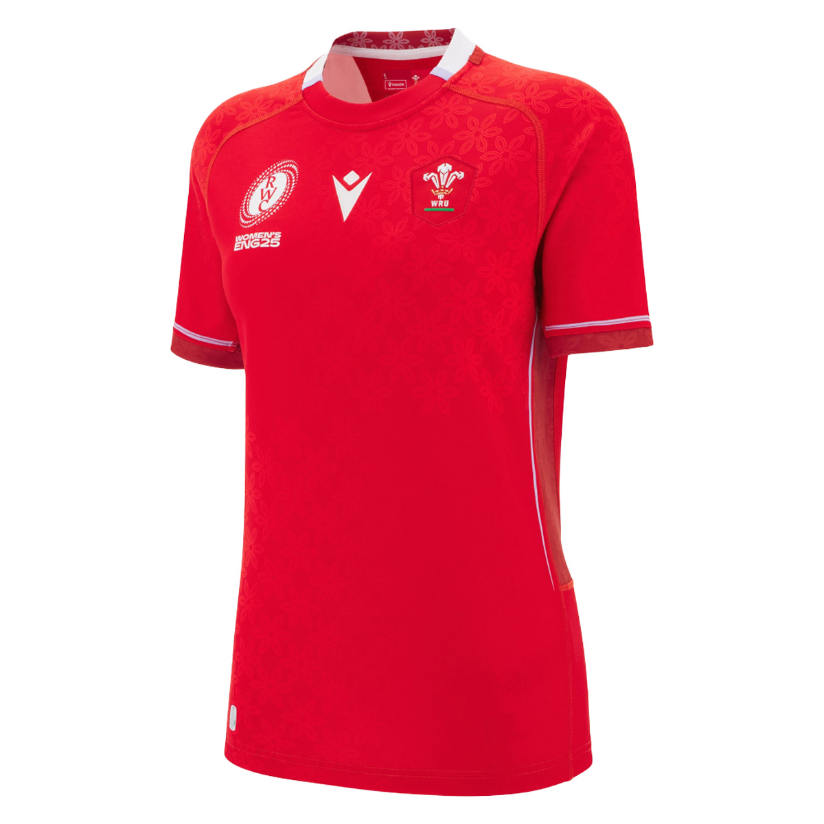 Wales Womens WRWC 2025 Home Rugby Shirt Red - Front