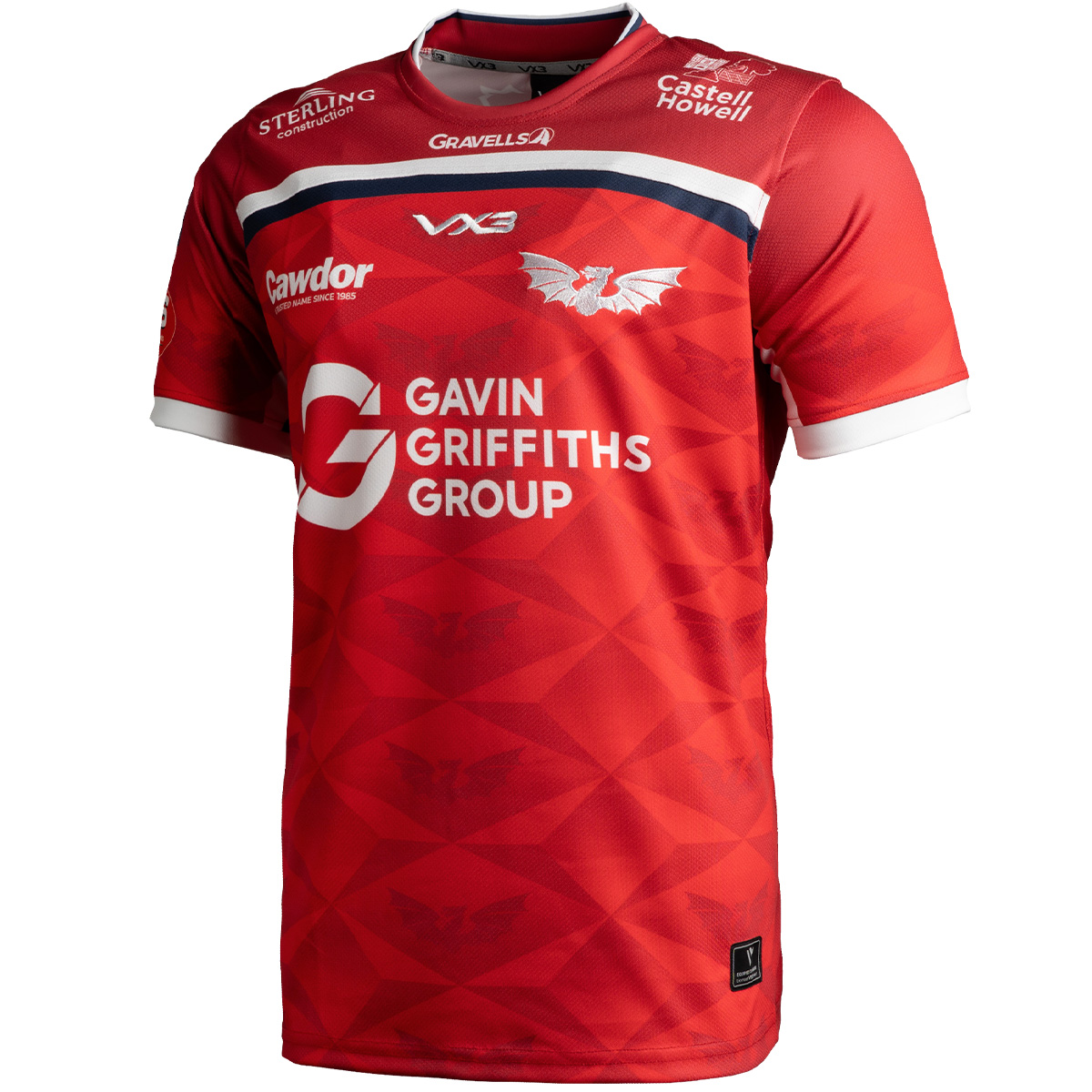 Scarlets Mens Home Rugby Shirt 25/26 - Front Scarlets Mens Home Rugby Shirt 25/26 - Front