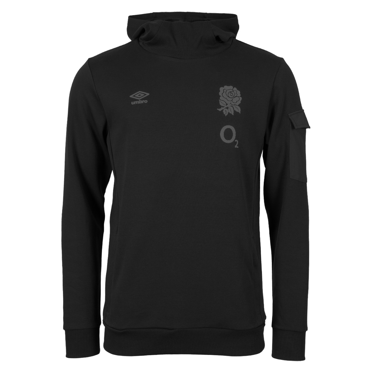 England Mens Presentation Hoodie Black 2025 - Front England Mens Presentation Hoodie Black 2025 - Front