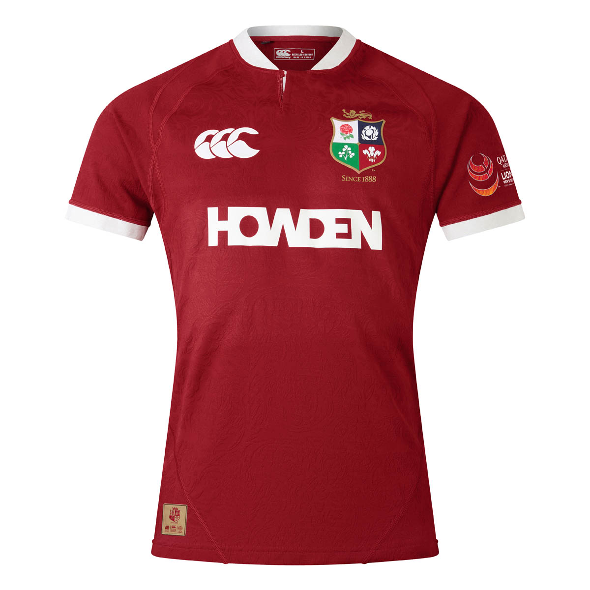 British and Irish Lions Mens Players Rugby Shirt Red - Front British and Irish Lions Mens Players Rugby Shirt Red - Front