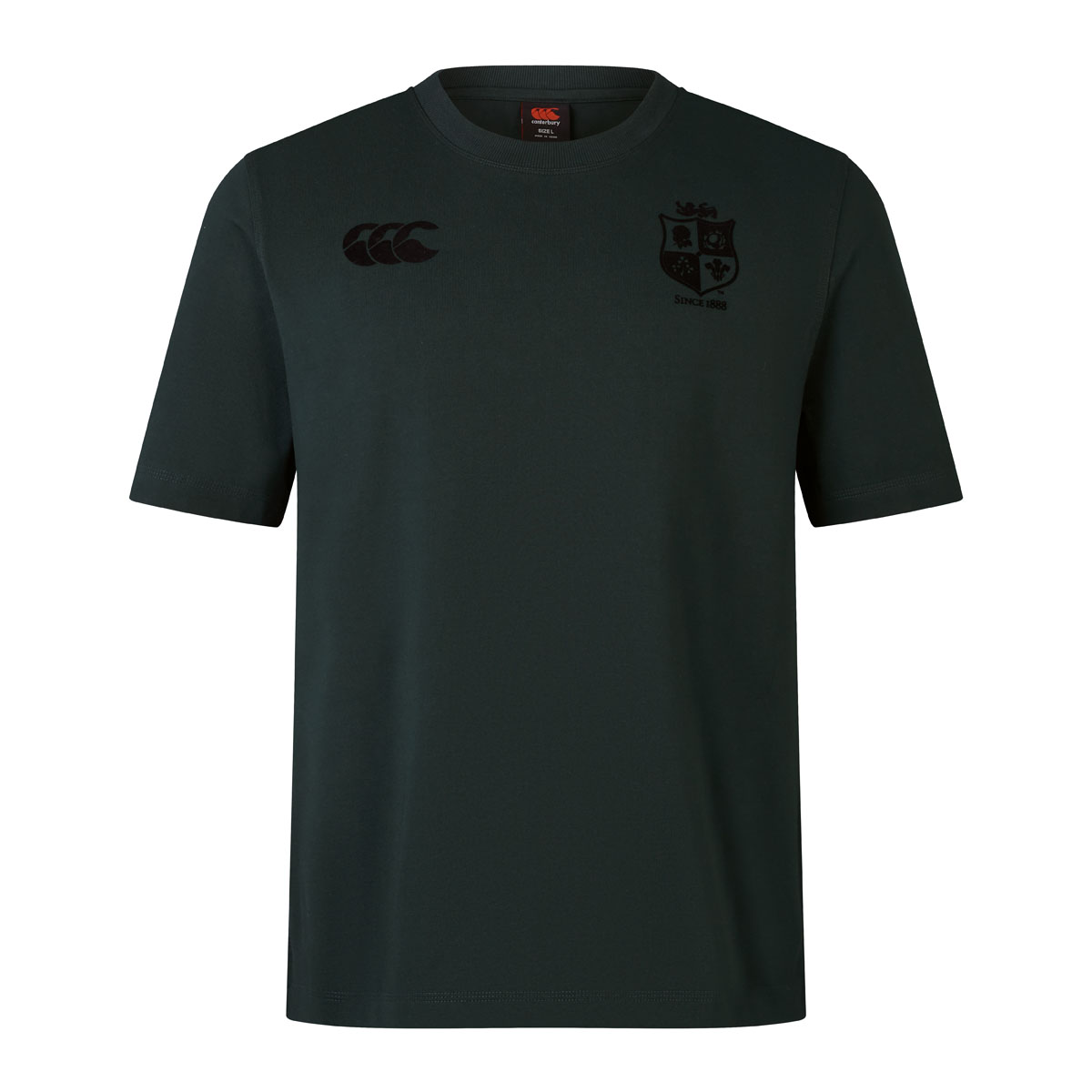 British and Irish Lions Mens Stealth T-Shirt Green - Front British and Irish Lions Mens Stealth T-Shirt Green - Front