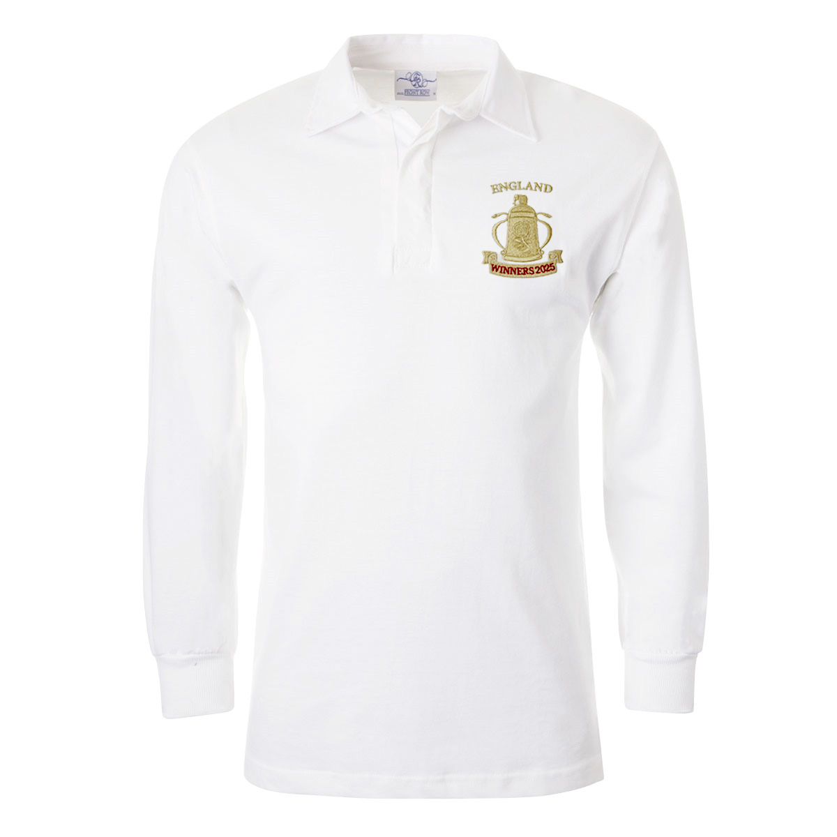 England Mens Cup Winners 2025 Classic Rugby Shirt White - Front England Mens Cup Winners 2025 Classic Rugby Shirt White - Front