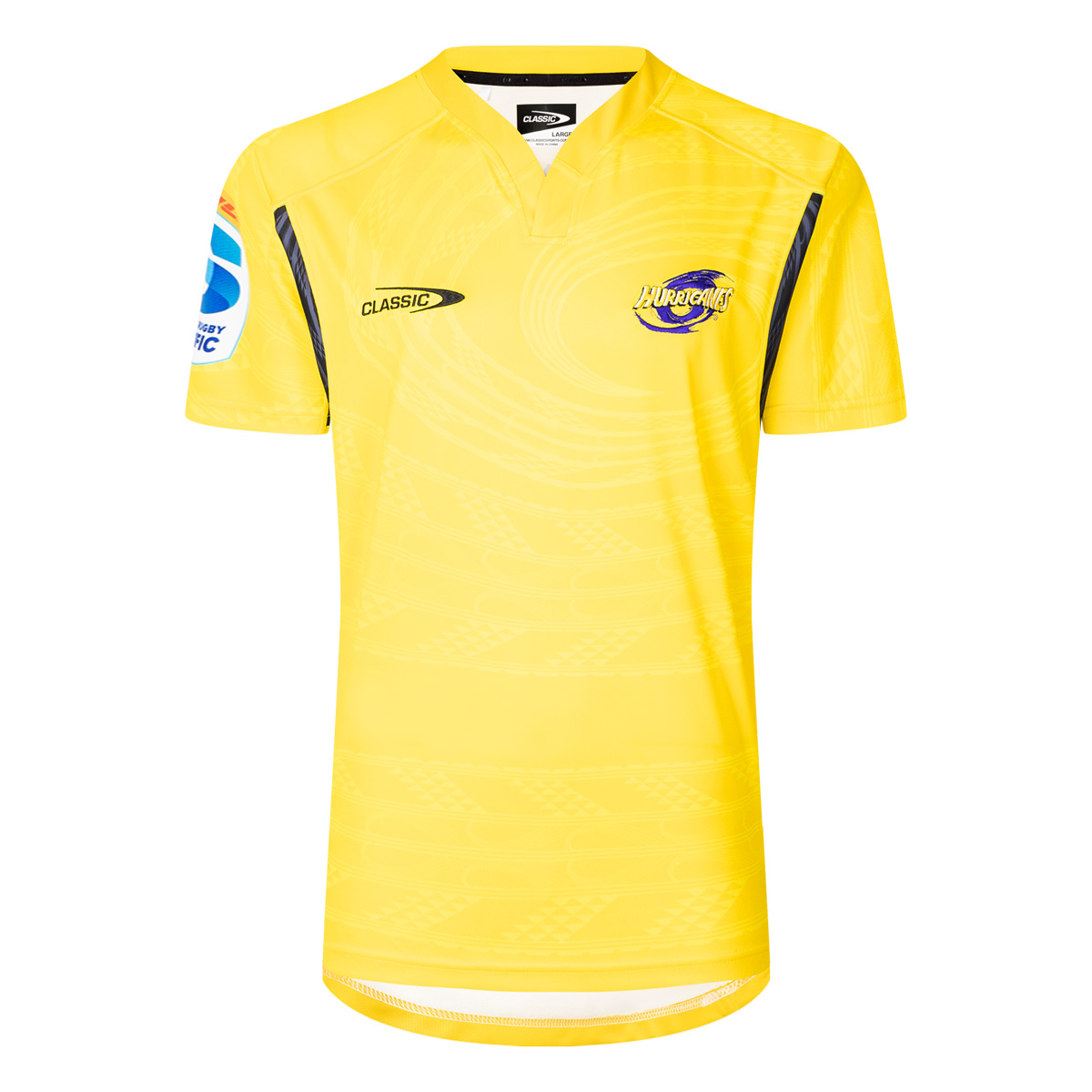 Hurricanes Mens Home Rugby Shirt Short Sleeve 2025 - Front Hurricanes Mens Home Rugby Shirt Short Sleeve 2025 - Front