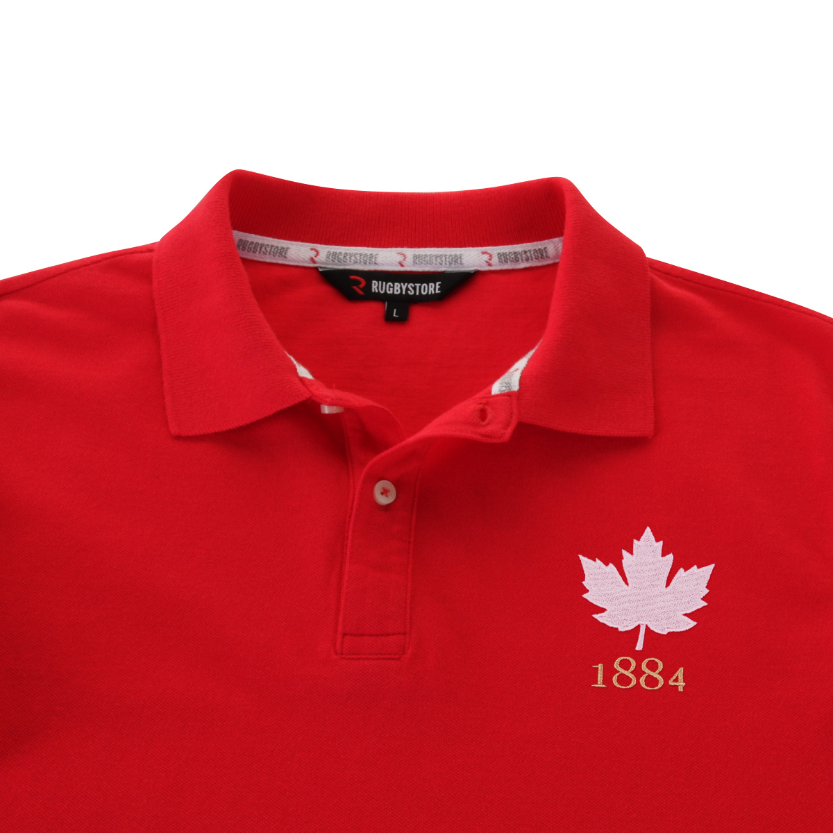 Canada Mens 1864 Origins Polo Shirt Red - Maple Leaf Canada Mens 1864 Origins Polo Shirt Red - Maple Leaf
