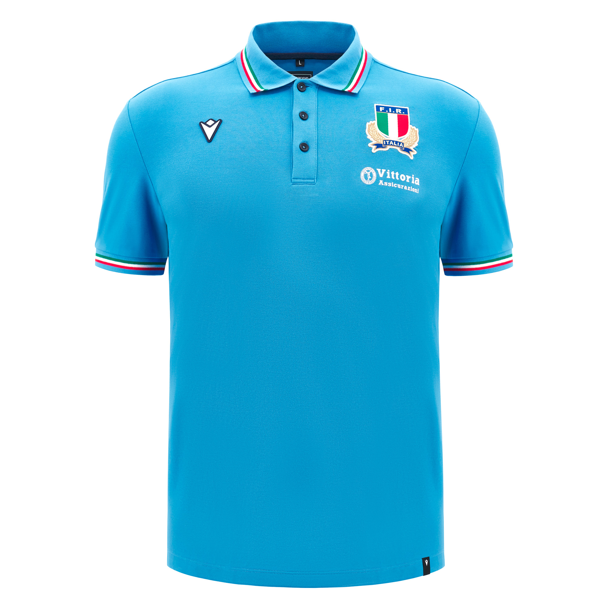 Italy Mens Polycotton Polo T-Shirt - 2025 - Front Italy Mens Polycotton Polo T-Shirt - 2025 - Front