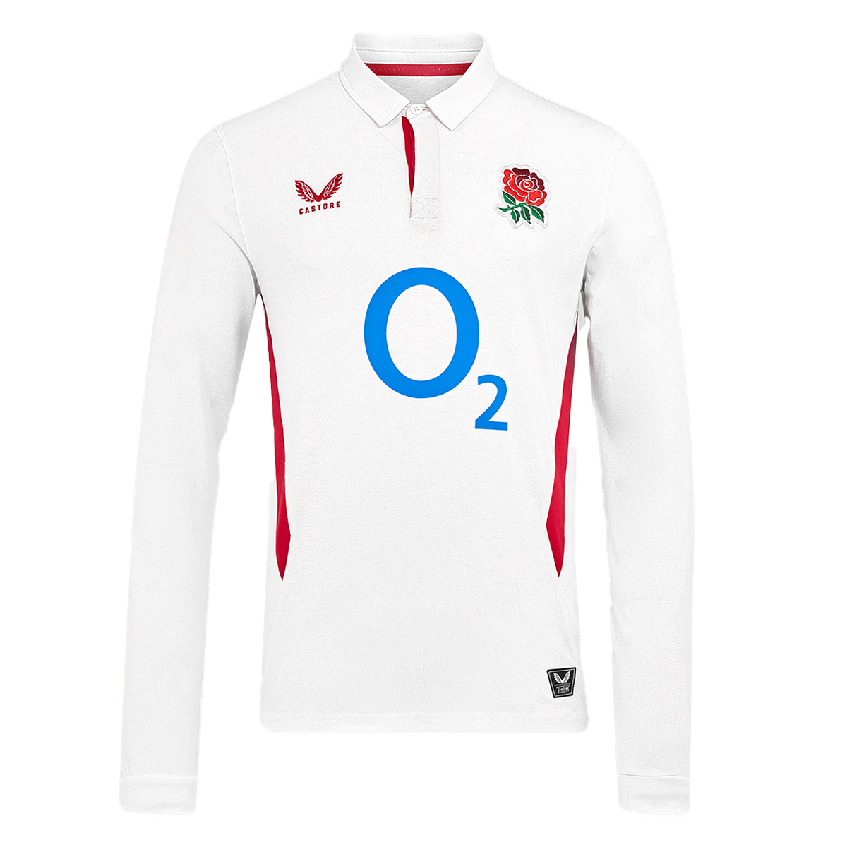 England Mens Home Classic Long Sleeve Rugby Shirt 25-26 - Front England Mens Home Classic Long Sleeve Rugby Shirt 25-26 - Front