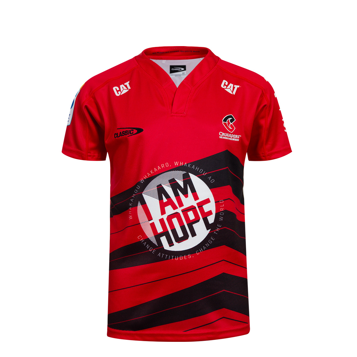 Crusaders Kids Home Rugby Shirt Short Sleeve 2025 - Front Crusaders Kids Home Rugby Shirt Short Sleeve 2025 - Front