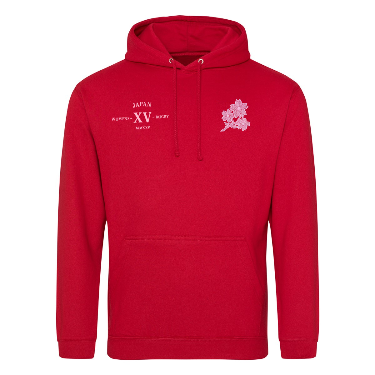 Womens World Cup Japan Adults Classic Hoodie Red - Front Womens World Cup Japan Adults Classic Hoodie Red - Front