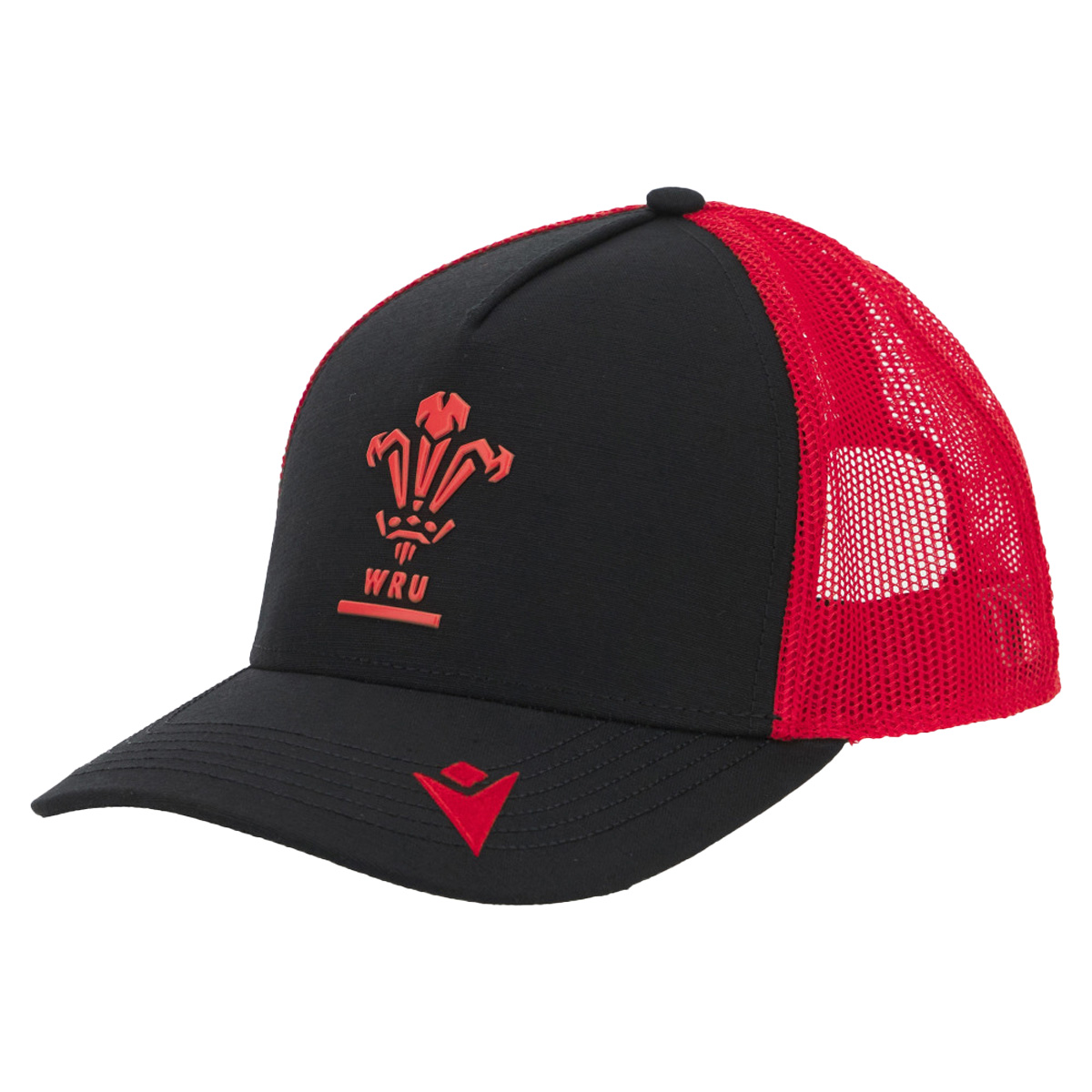 Wales Adults Trucker Baseball Cap 25/26 Black - Front