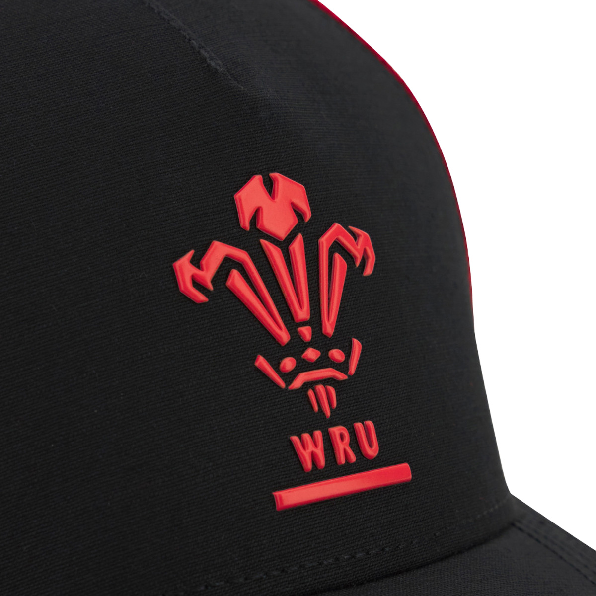 Wales Adults Trucker Baseball Cap 25/26 Black - WRU Logo Wales Adults Trucker Baseball Cap 25/26 Black - WRU Logo