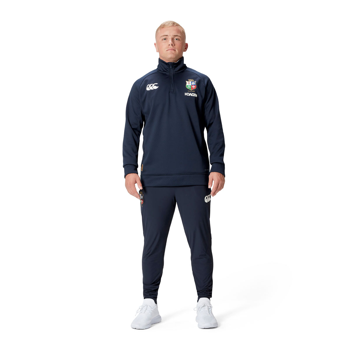 British and Irish Lions Mens 1/4 Zip Fleece Navy - Model