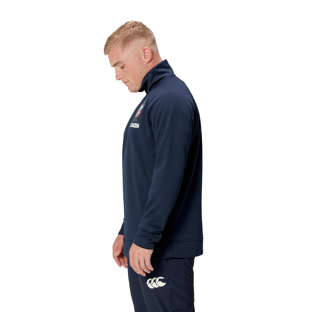 British and Irish Lions Mens 1/4 Zip Fleece Navy - Model Side