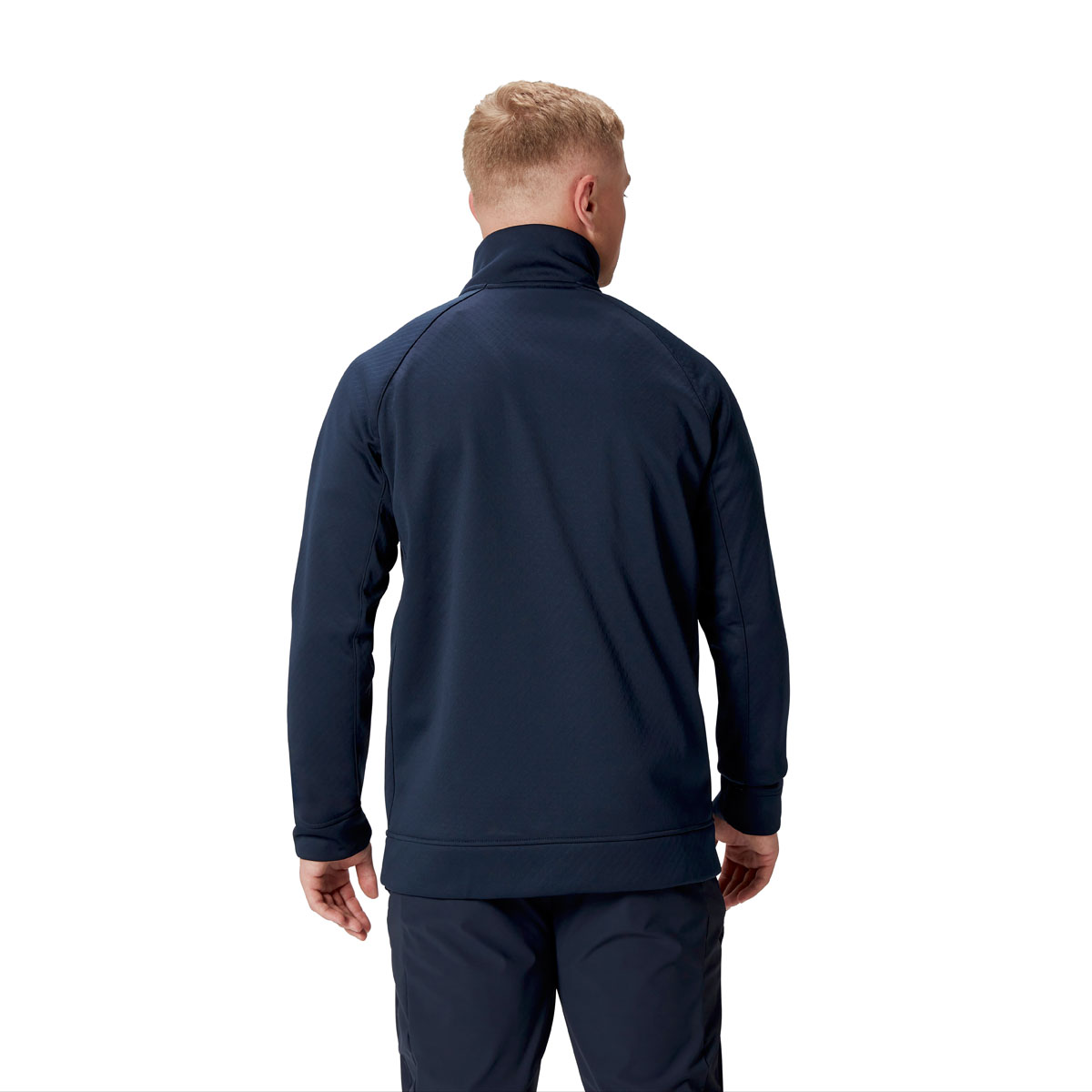 British and Irish Lions Mens 1/4 Zip Fleece Navy - Model Back
