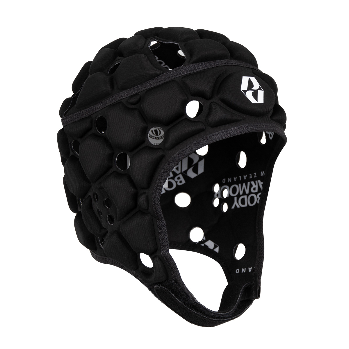 Body Armour Ventilator Rugby Headguard Black Kids - Front Body Armour Ventilator Rugby Headguard Black Kids - Front