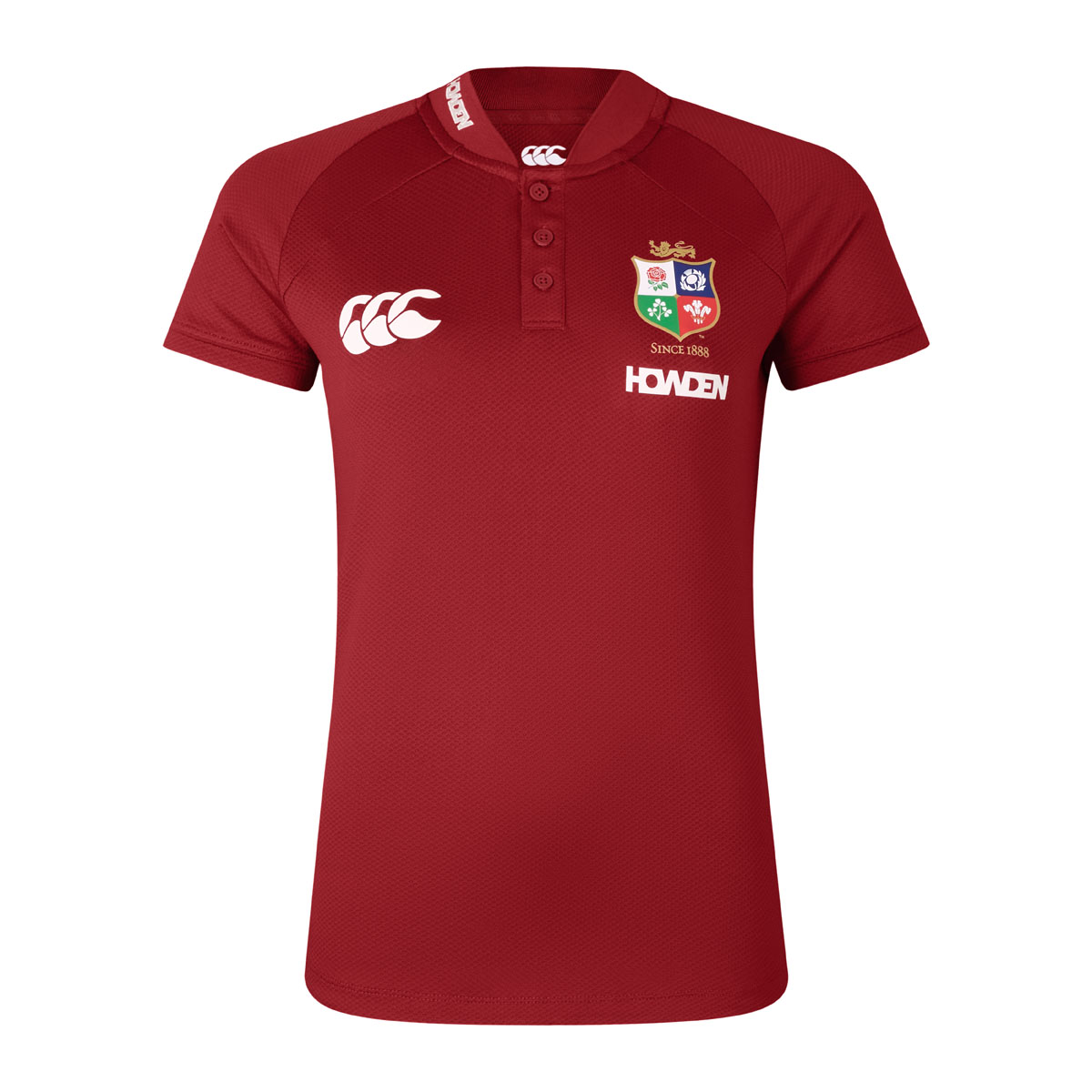 British and Irish Lions Womens Polo Red - Front British and Irish Lions Womens Polo Red - Front