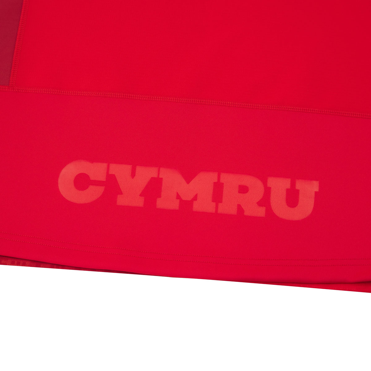 Wales Mens Home Rugby Shirt Slim Fit 25/26 Red - CYMRU Hem Detail