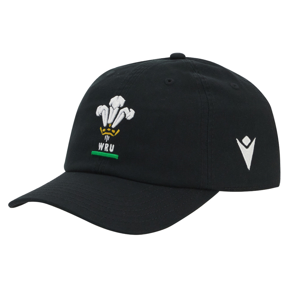 Wales Adults Dad Baseball Cap 25/26 Black - Front