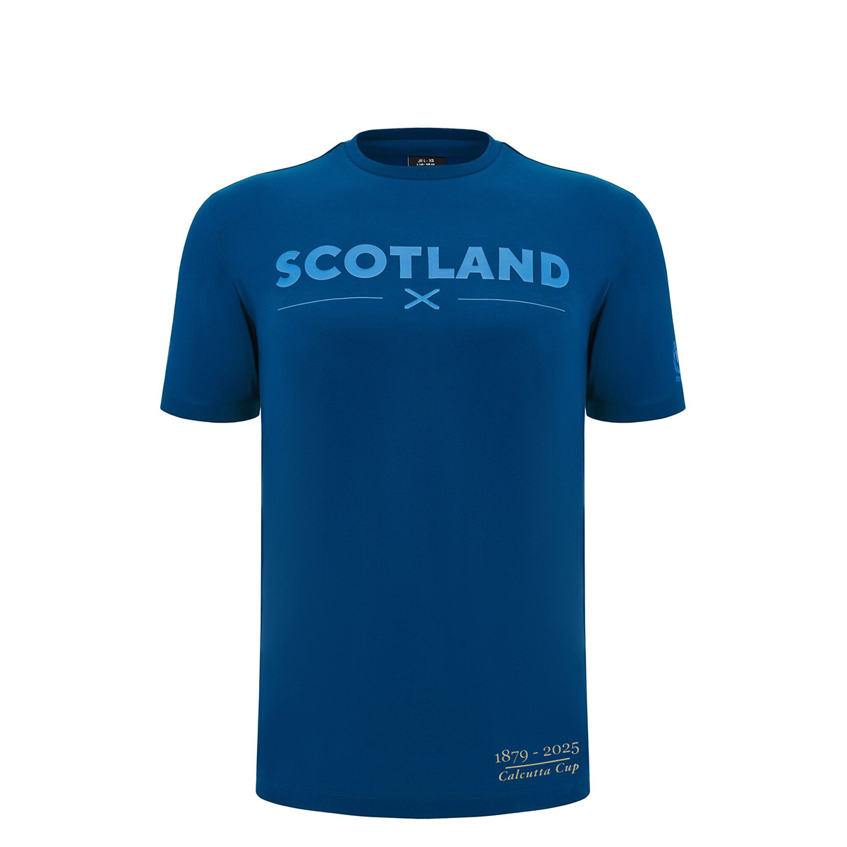Scotland Juniors Calcutta Cup Cotton T-Shirt Navy Blue 24/25 - Front Scotland Juniors Calcutta Cup Cotton T-Shirt Navy Blue 24/25 - Front
