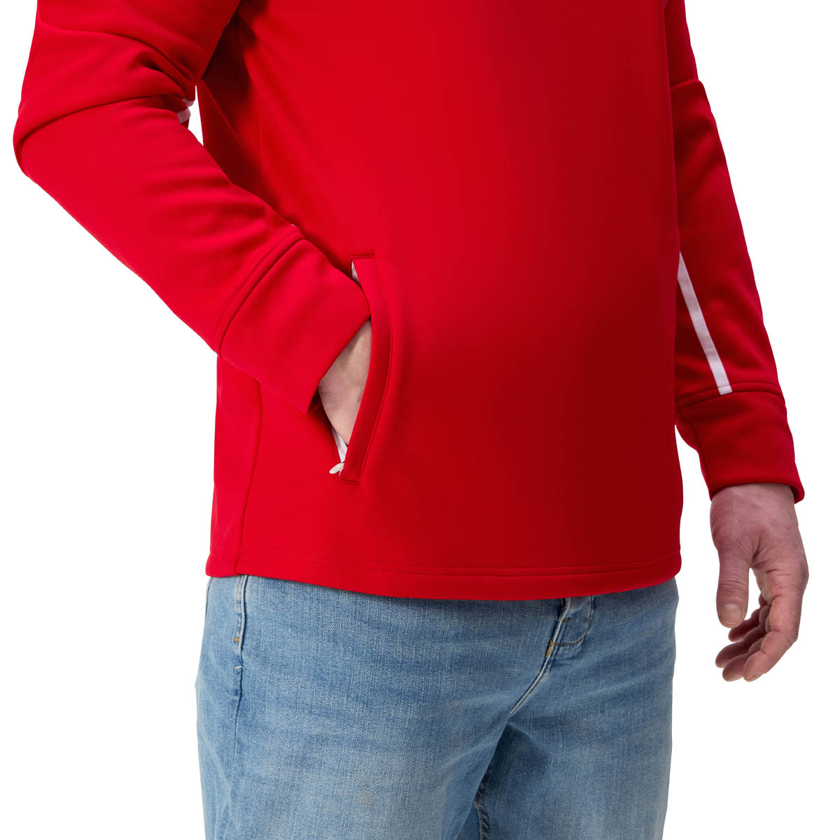 My Name'5 Doddie Legacy Midlayer Thermal Quarter Zip - Model Close-up Pocket My Name'5 Doddie Legacy Midlayer Thermal Quarter Zip - Model Close-up Pocket