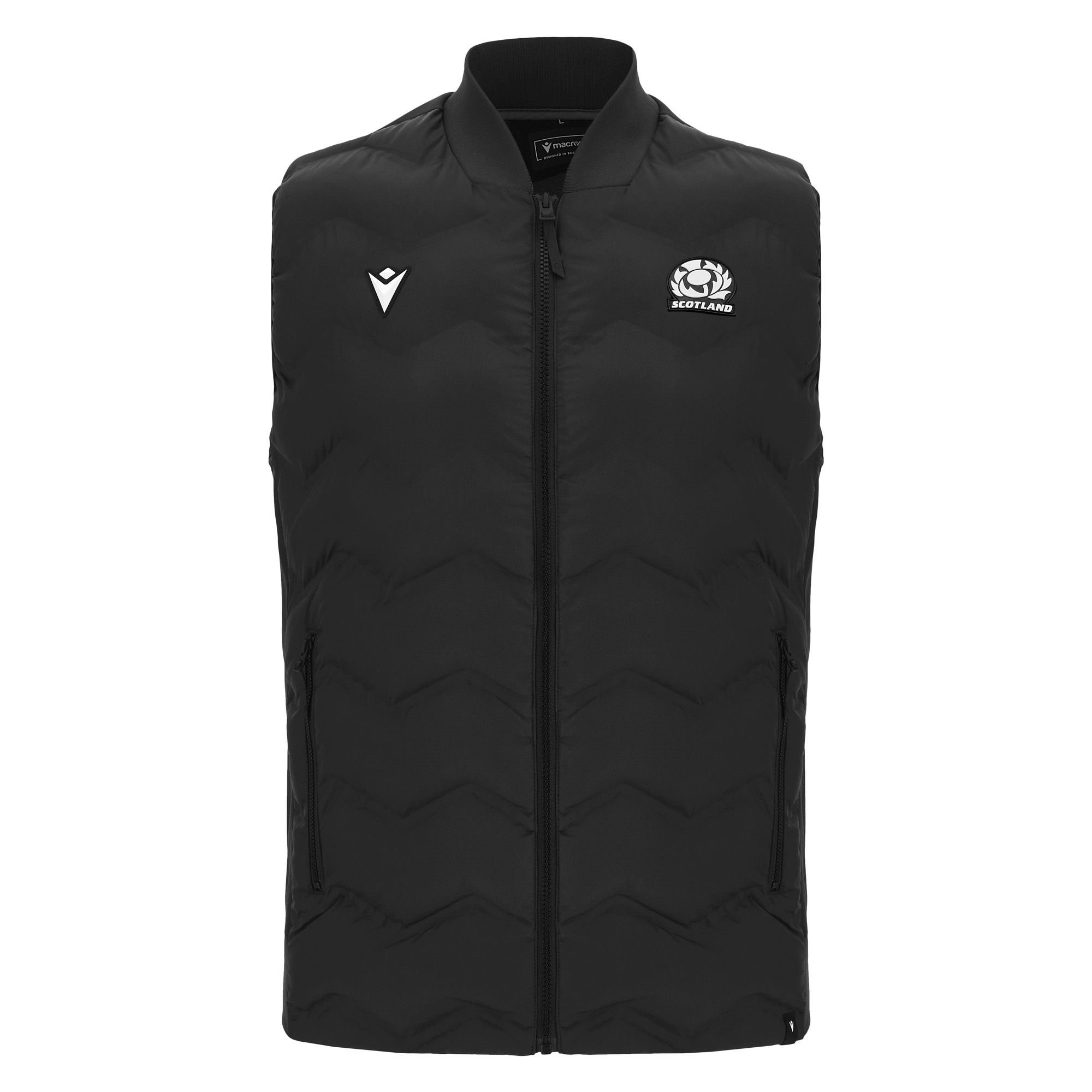 Scotland Mens Athleisure Gilet Black - 24/25 - Front Scotland Mens Athleisure Gilet Black - 24/25 - Front