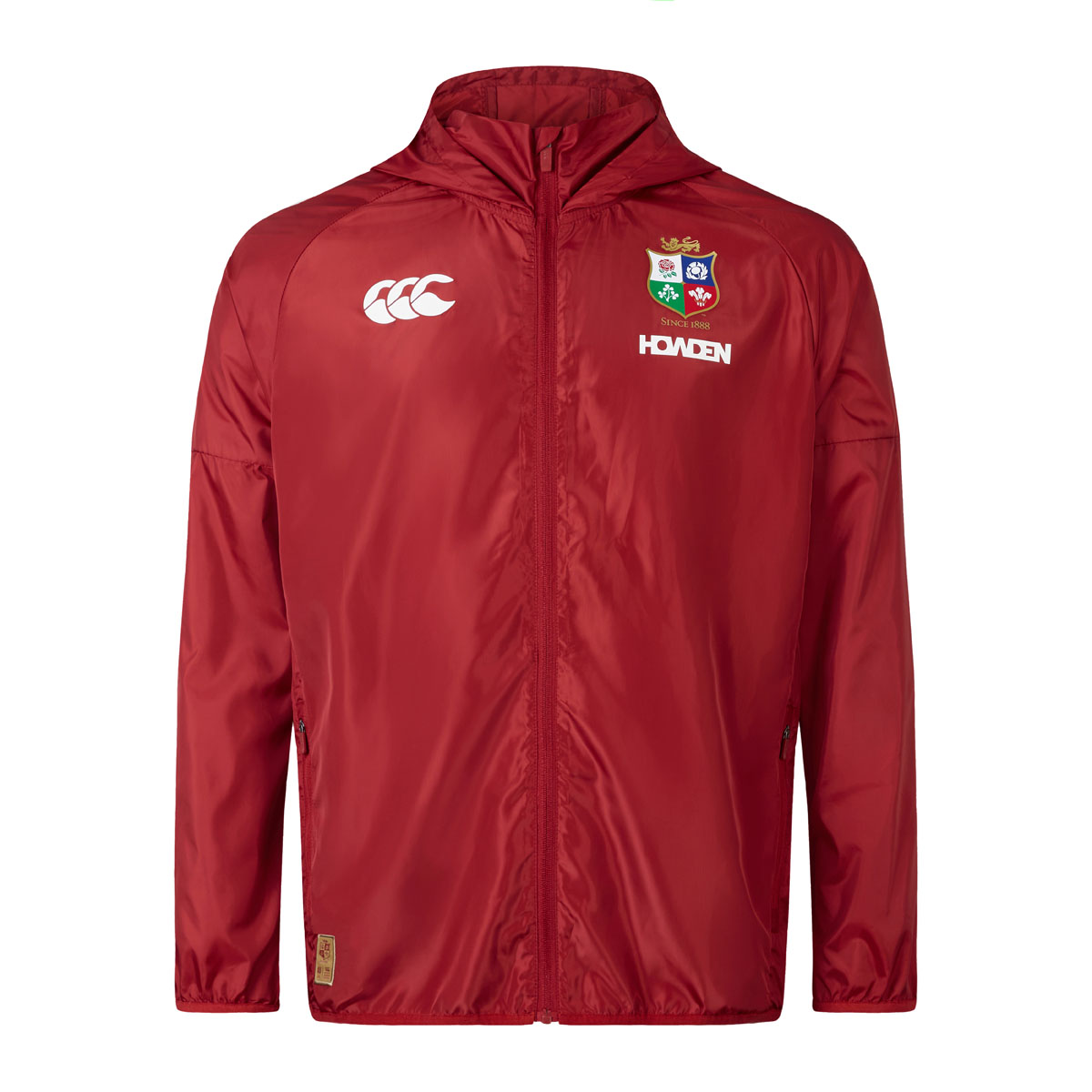 British and Irish Lions Mens Lightweight Rain Jacket Red - Front British and Irish Lions Mens Lightweight Rain Jacket Red - Front