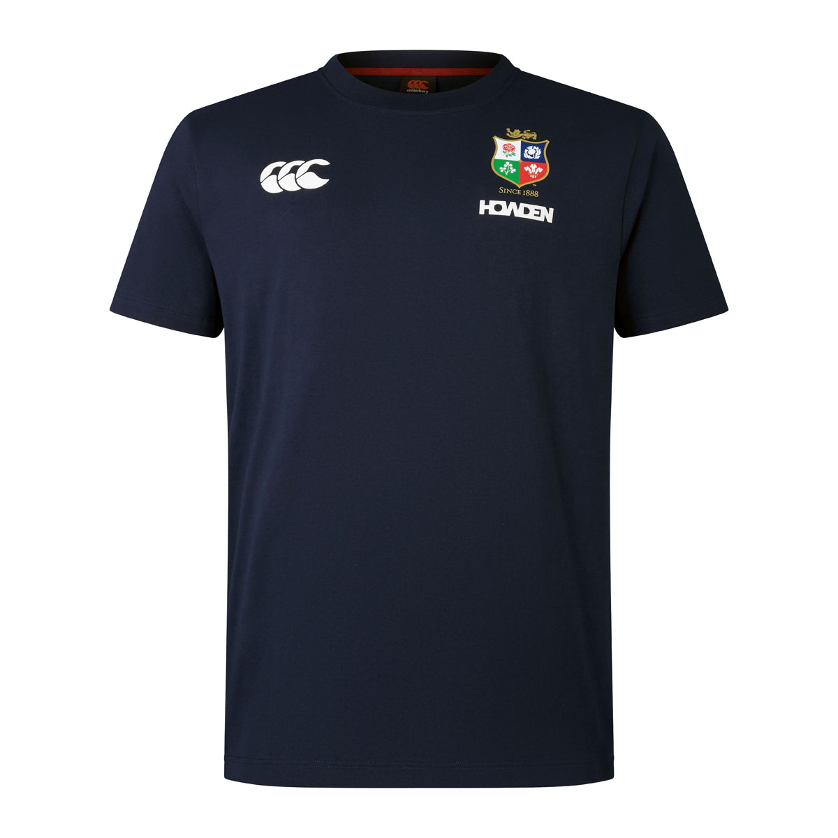British and Irish Lions Mens Cotton T-Shirt Navy - Front British and Irish Lions Mens Cotton T-Shirt Navy - Front