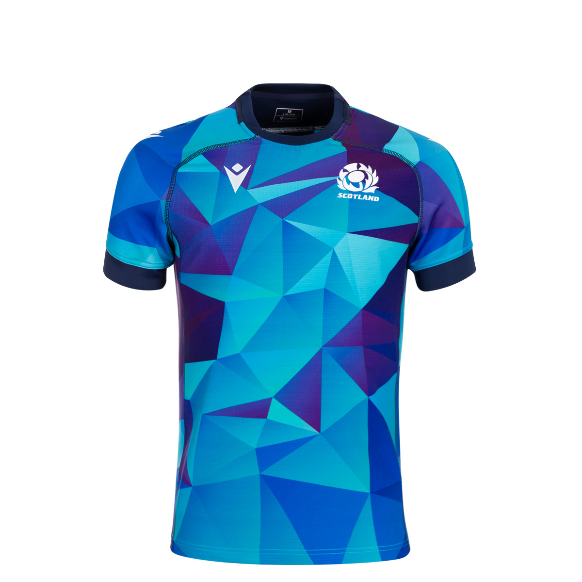 Scotland Junior Rugby Training Jersey - Blue - 2025 Front Scotland Junior Rugby Training Jersey - Blue - 2025 Front