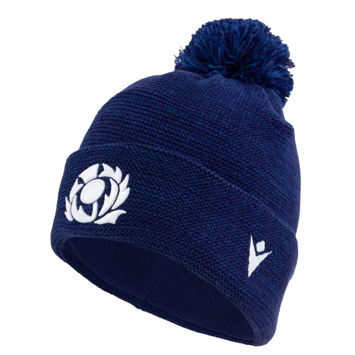 Scotland Adults Pom Pom Beanie 25/26 Navy - Front Scotland Adults Pom Pom Beanie 25/26 Navy - Front