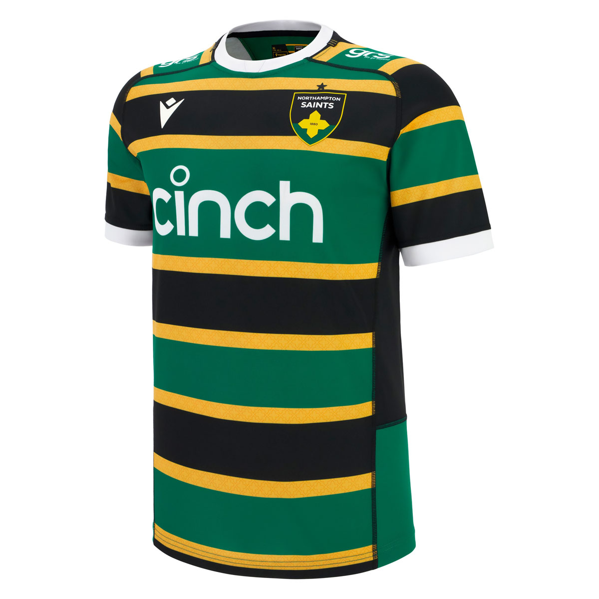 Northampton Saints Mens Home Rugby Shirt 25/26 - Front Northampton Saints Mens Home Rugby Shirt 25/26 - Front
