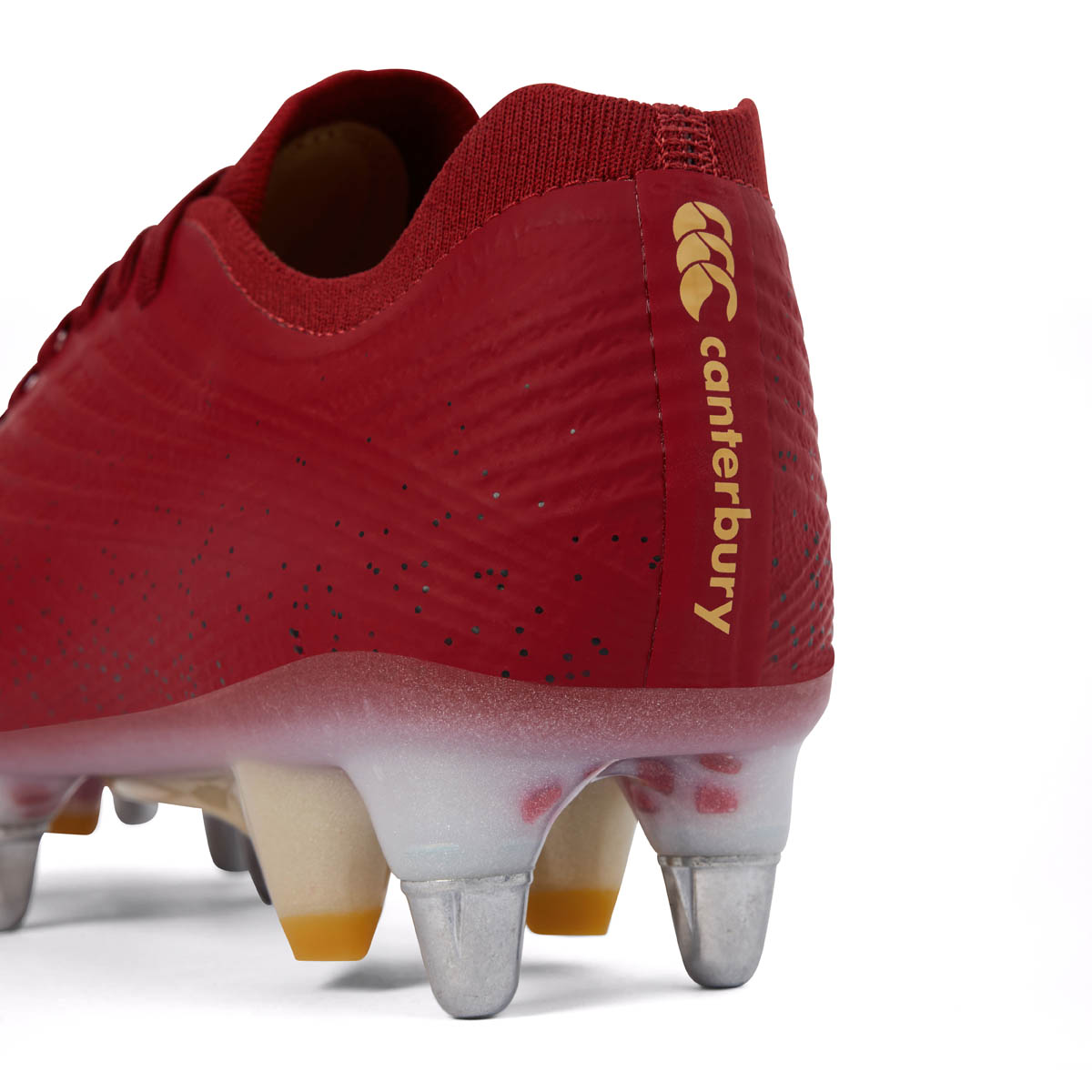 Canterbury Stampede Groundbreak Elite Soft Ground Rugby Boots Red - Heel Canterbury Stampede Groundbreak Elite Soft Ground Rugby Boots Red - Heel
