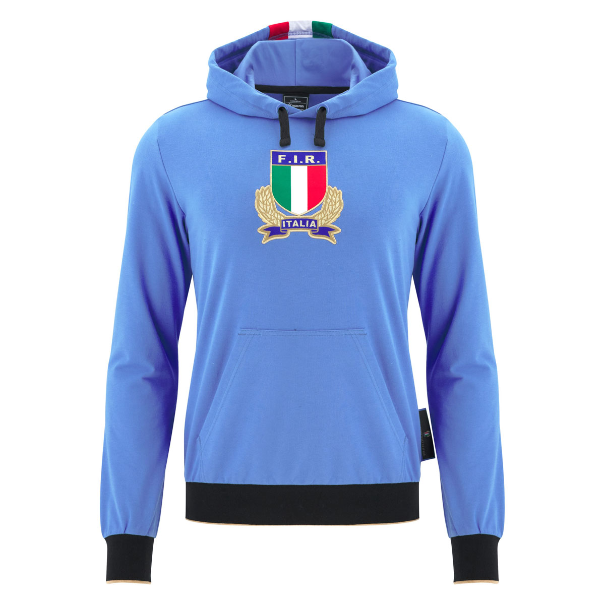 Italy Mens Supporters Cotton Hoody 25/26 Blue/Black - Front