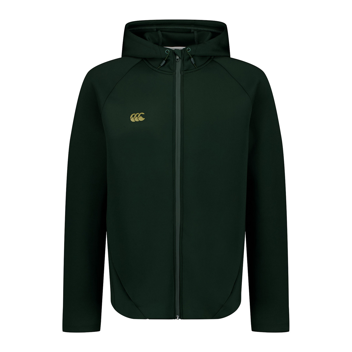 Canterbury Mens Everest Full Zip Hoodie Green - Front Canterbury Mens Everest Full Zip Hoodie Green - Front