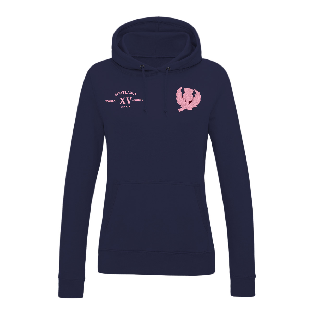 Womens World Cup Scotland Womens Classic Hoodie Navy - Front Womens World Cup Scotland Womens Classic Hoodie Navy - Front