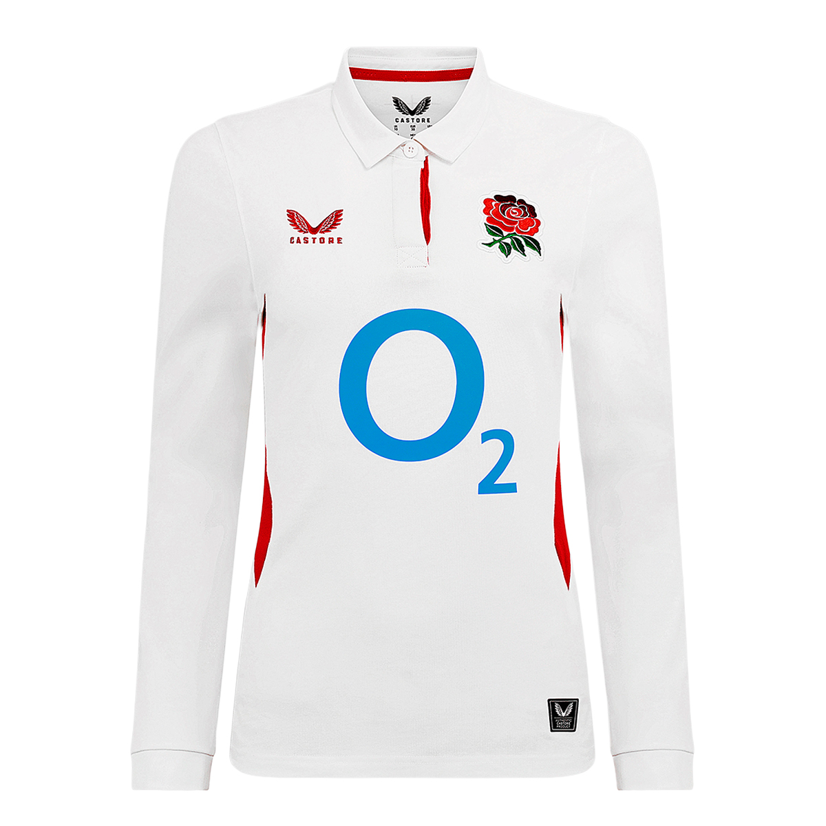 England Womens Home Classic Long Sleeve Rugby Shirt 25-26 - Front England Womens Home Classic Long Sleeve Rugby Shirt 25-26 - Front