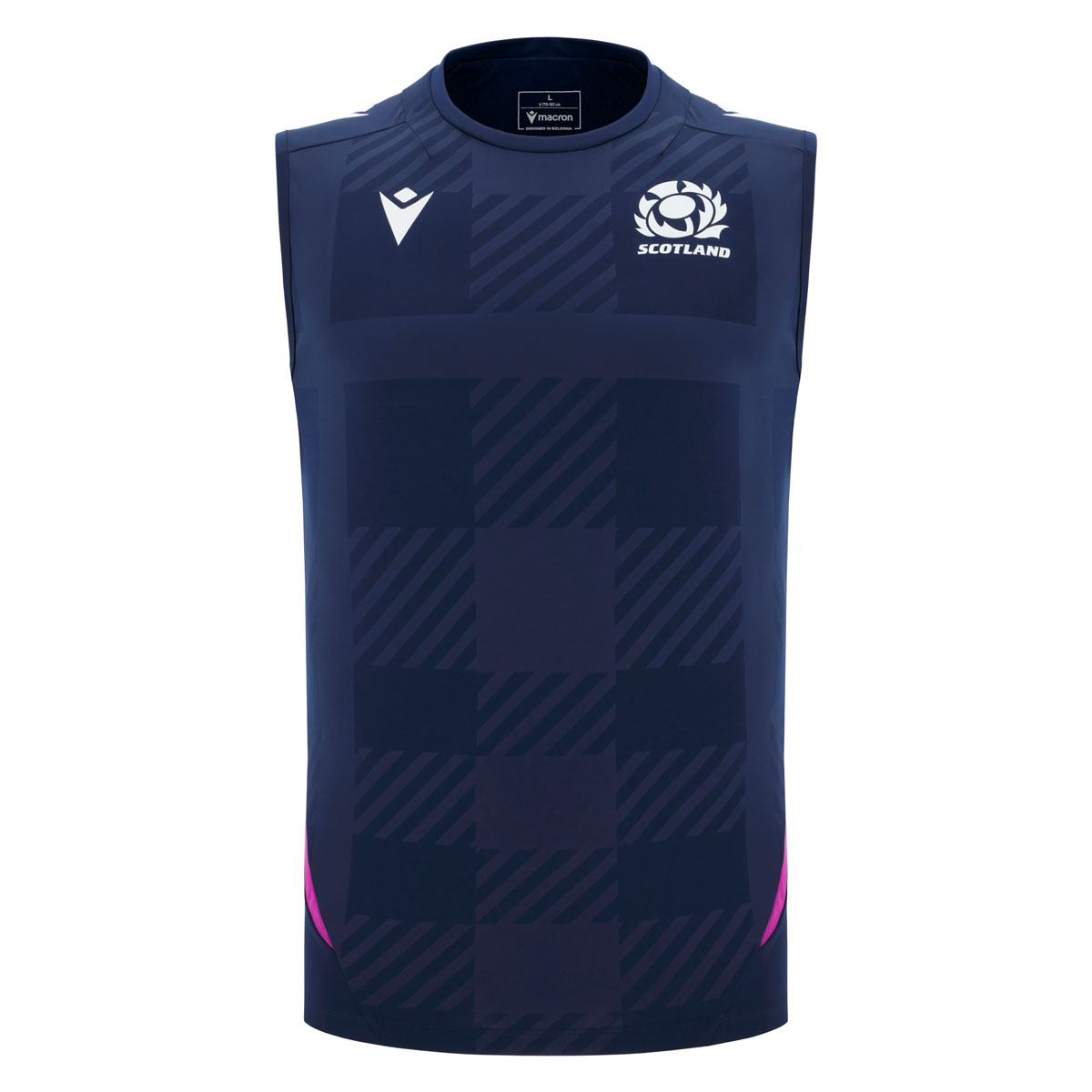 Scotland Mens Training Vest 25/26 Navy - Front Scotland Mens Training Vest 25/26 Navy - Front