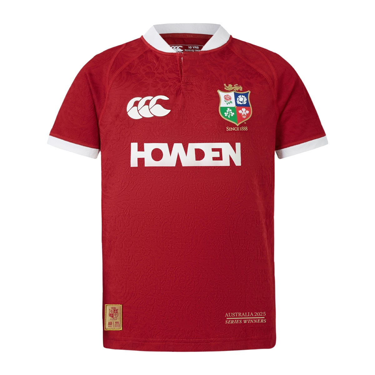 British and Irish Lions Winners Junior Rugby Shirt Red - Front British and Irish Lions Winners Junior Rugby Shirt Red - Front