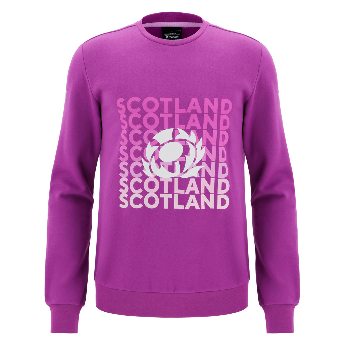 Scotland Mens Leisure Sweatshirt 25/26 Purple/White - Front Scotland Mens Leisure Sweatshirt 25/26 Purple/White - Front