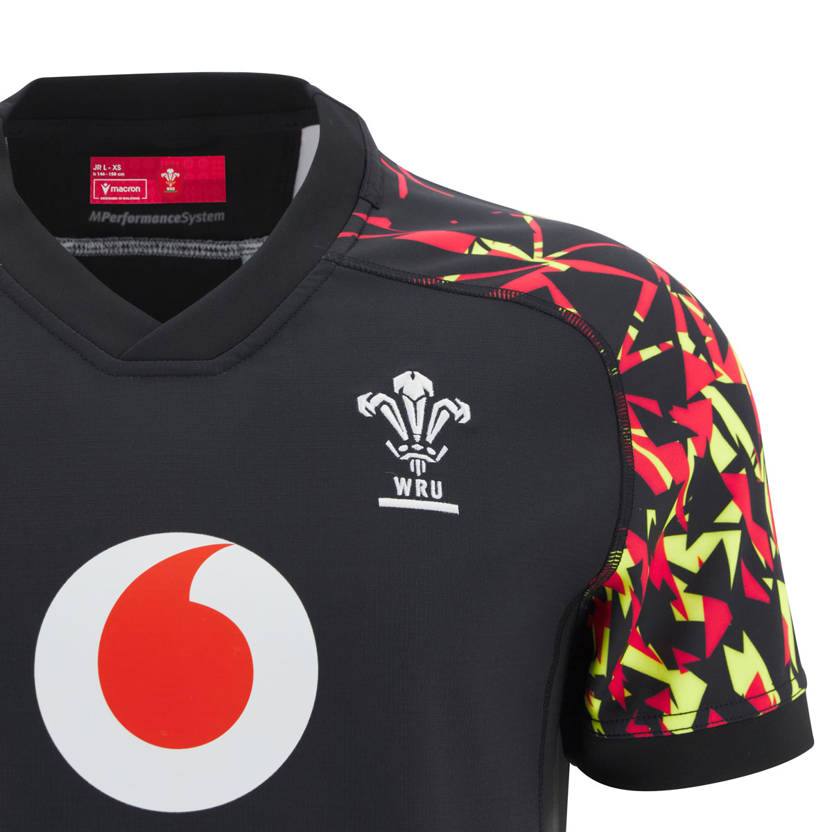 Wales Junior Training Rugby Shirt 25/26 Black - WRU