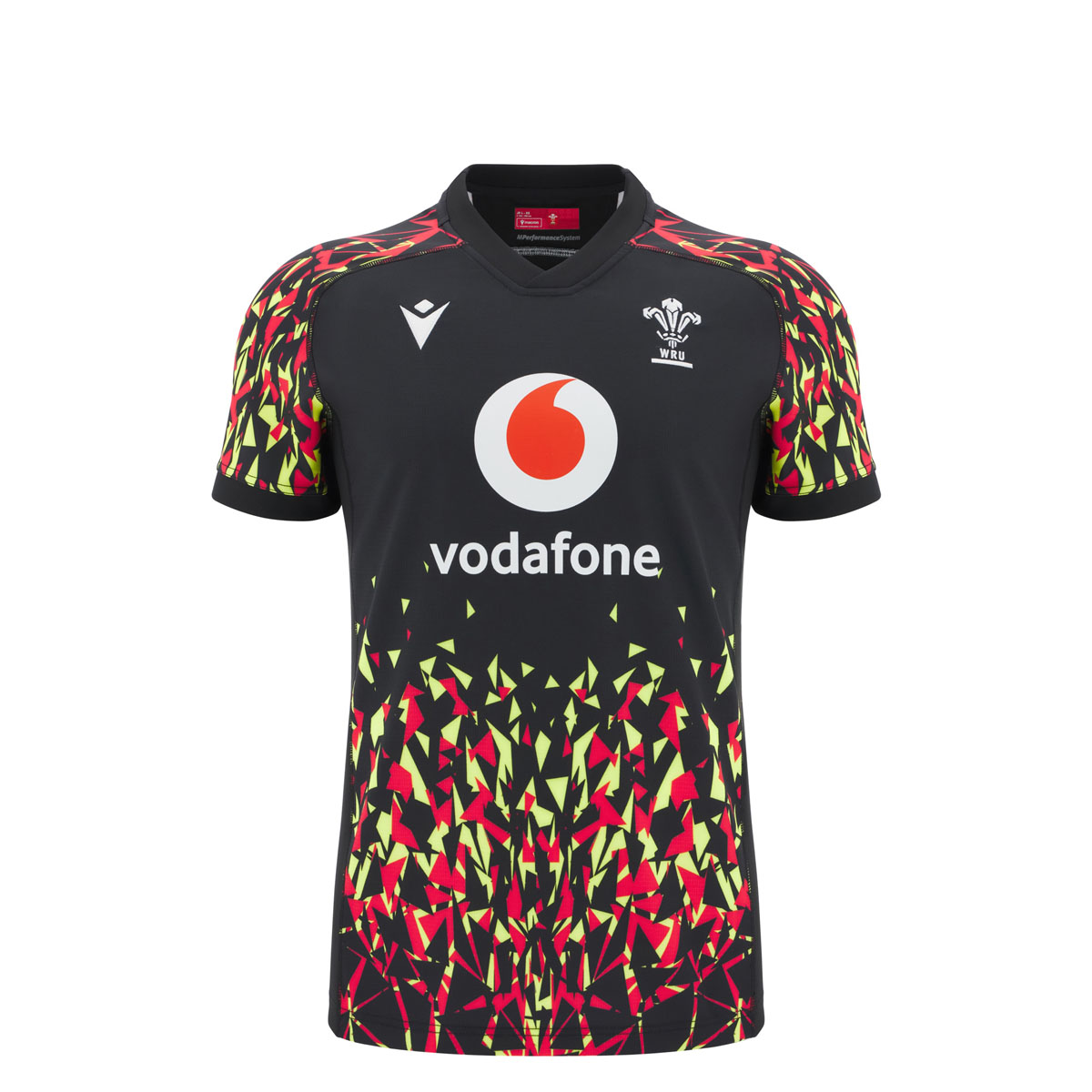 Wales Junior Training Rugby Shirt 25/26 Black - Front