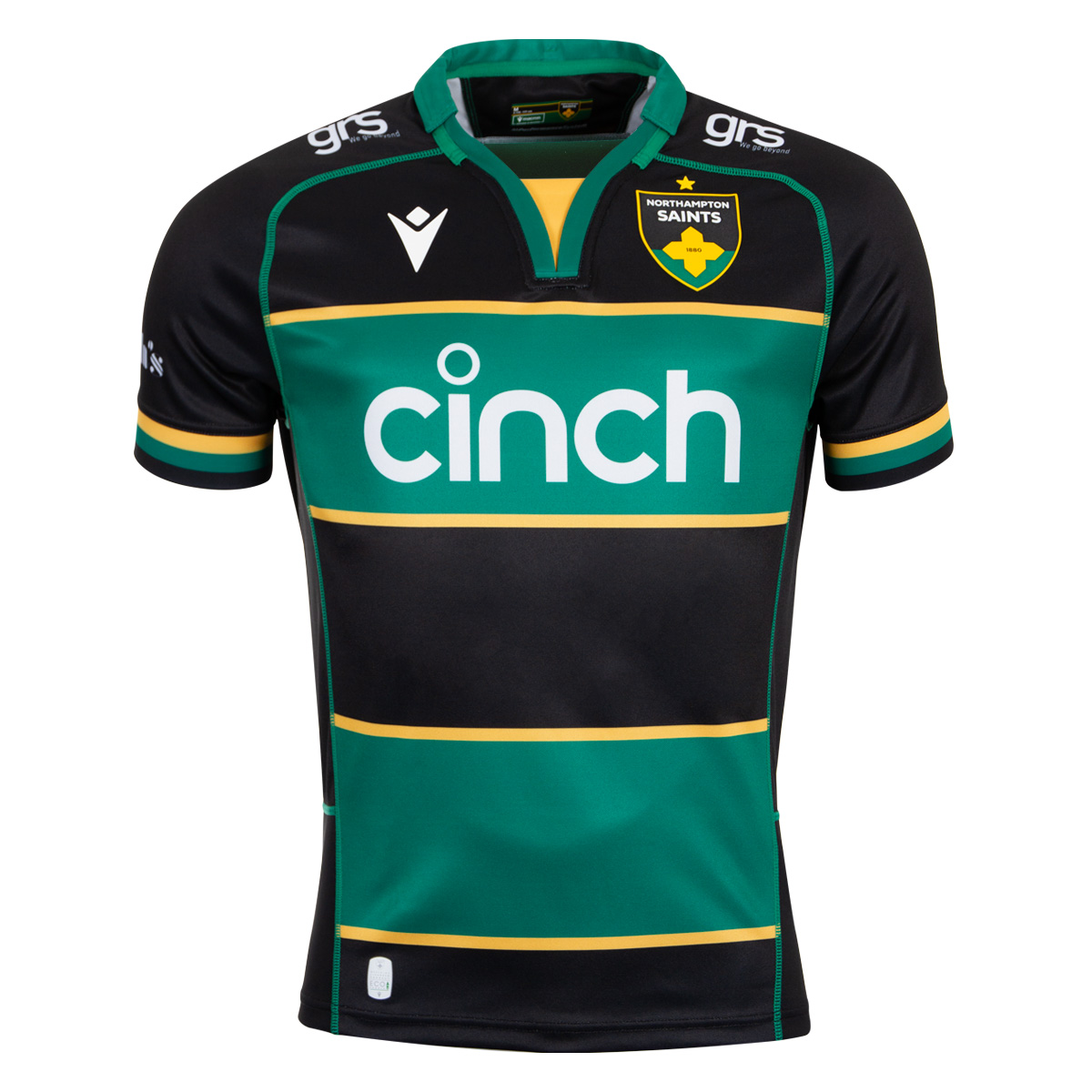Northampton Saints Mens Home Rugby Shirt - Short Sleeve - 2025 - Front Northampton Saints Mens Home Rugby Shirt - Short Sleeve - 2025 - Front