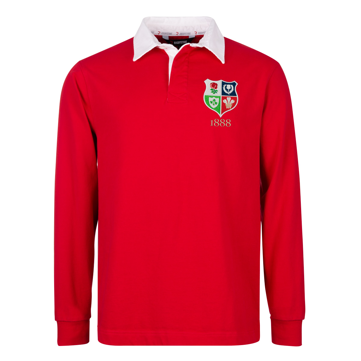 R1823 Lions1888 Rugby Shirt Red - Front R1823 Lions1888 Rugby Shirt Red - Front