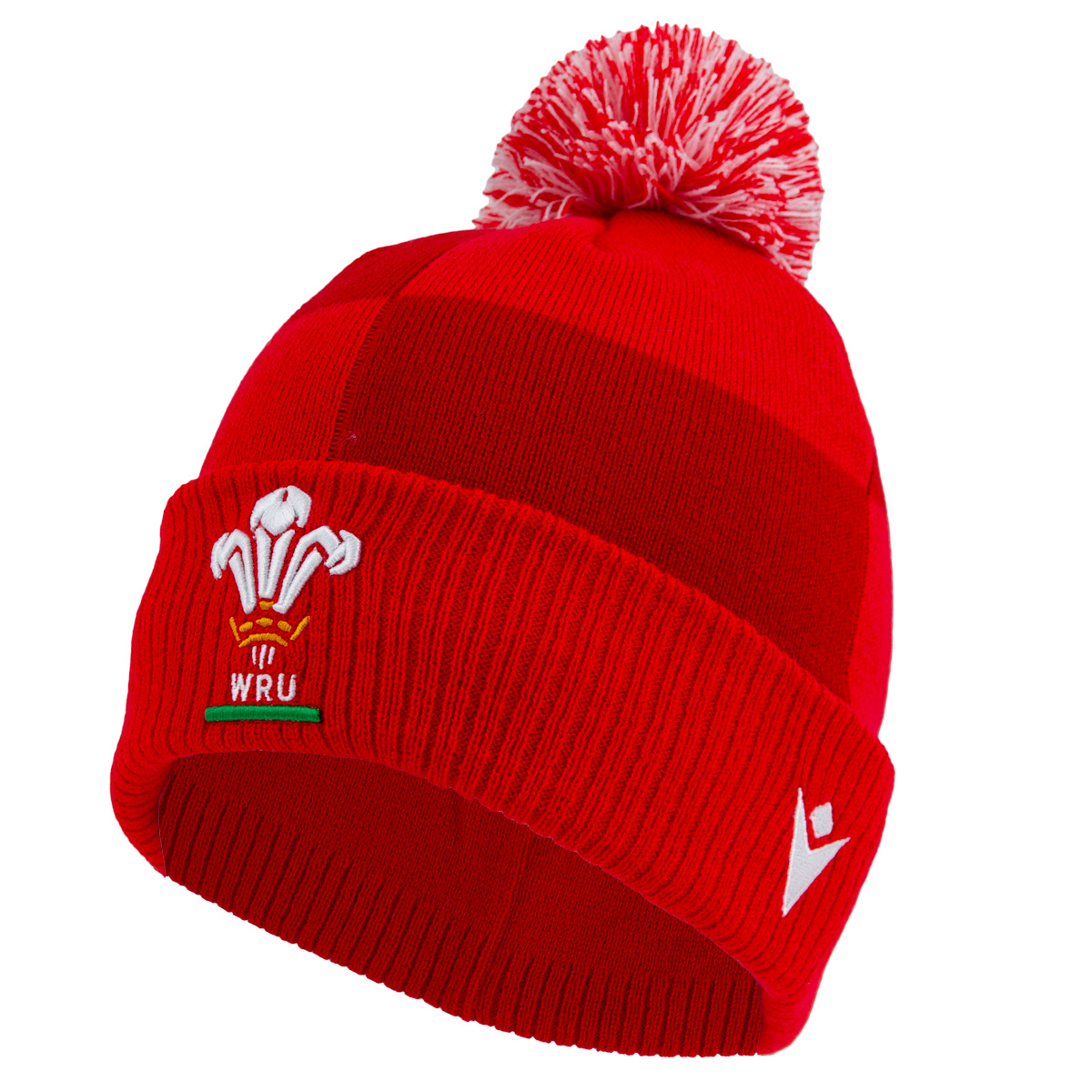 Wales Adults Pom Pom Beanie 25/26 Red - Front