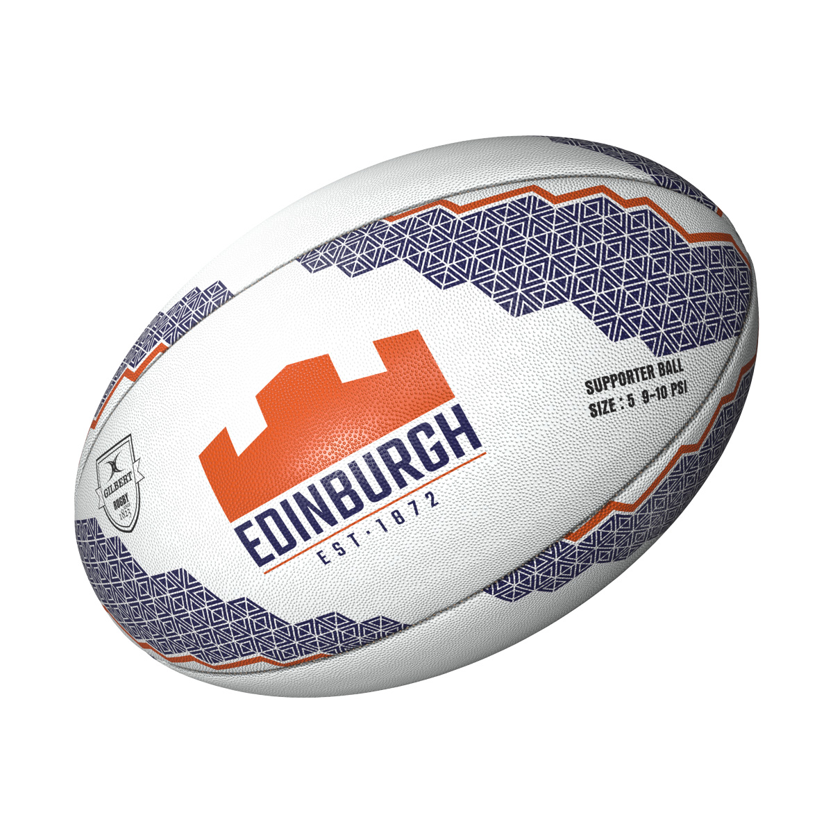 Gilbert Edinburgh Supporters Rugby Ball - Front