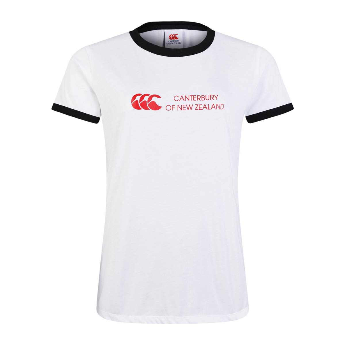 Canterbury Womens Legends Ringer T-Shirt Bright White - Front Canterbury Womens Legends Ringer T-Shirt Bright White - Front