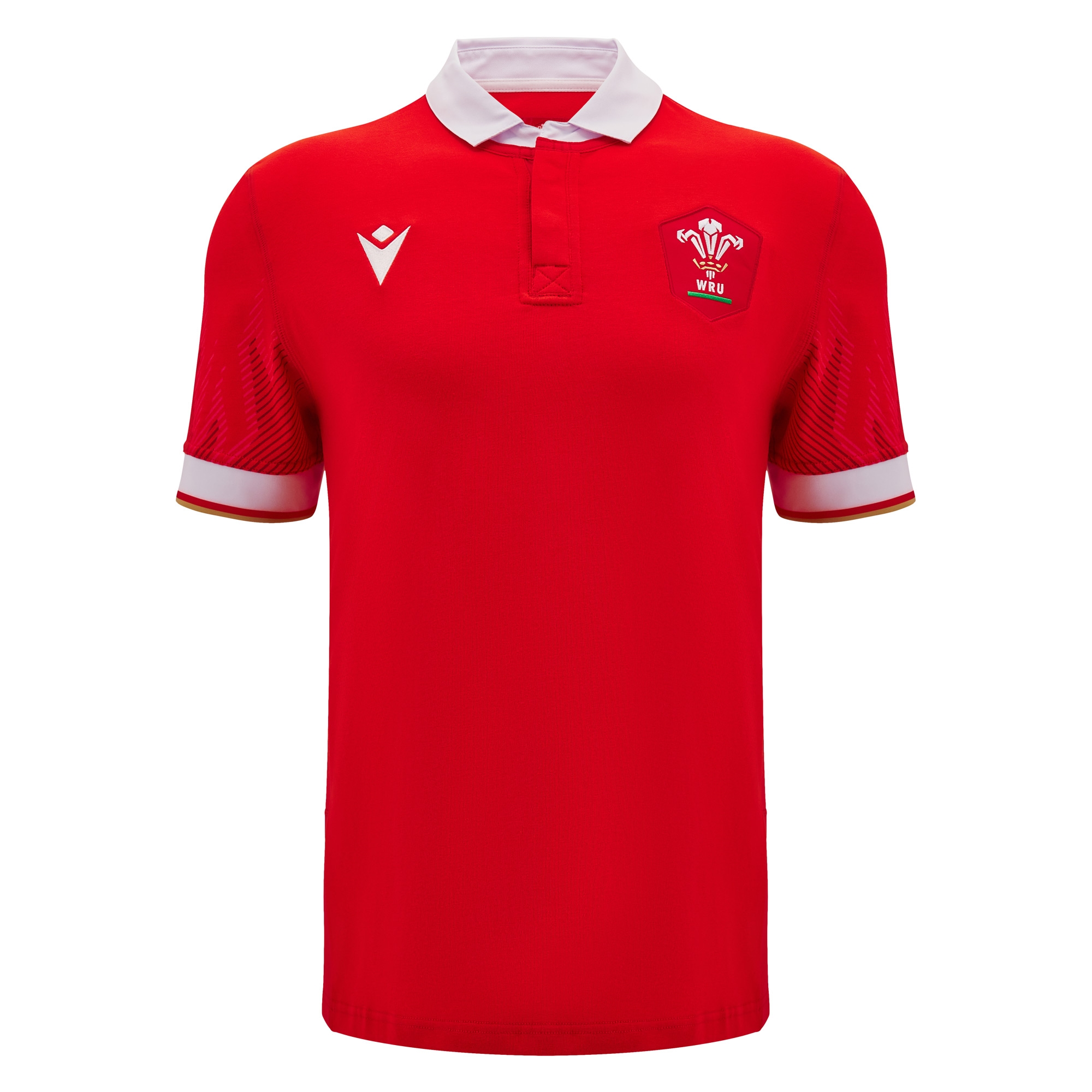 Wales Mens Cotton Home Rugby Shirt - Short Sleeve 2025 - Front